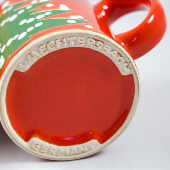 Waechtersbach Germany Red Christmas Tree Coffee Cocoa Mug 10 oz. - Picture 10 of 11